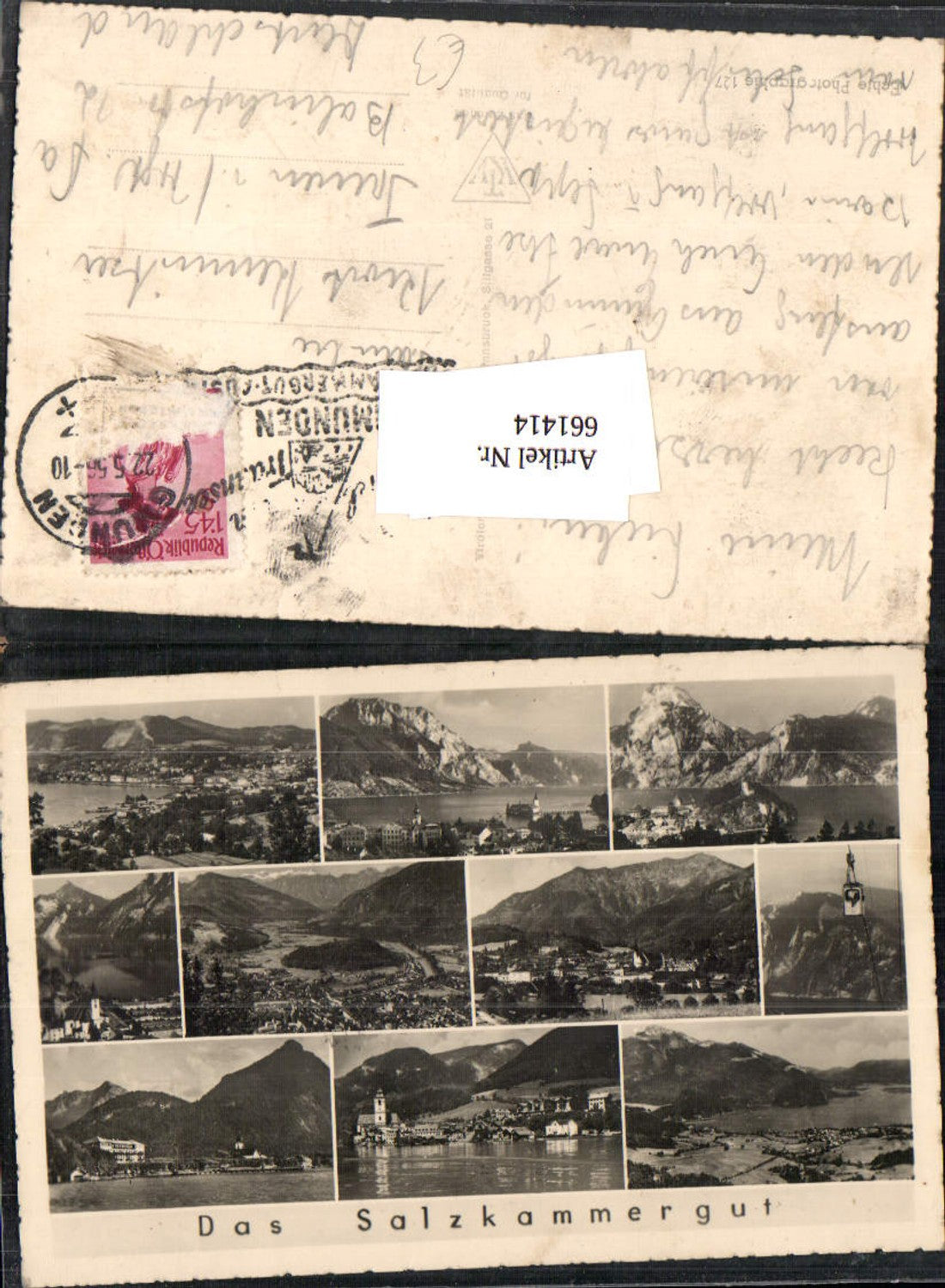 661414,Mehrbild Ak Salzkammergut Gmunden Seilbahn Gondel