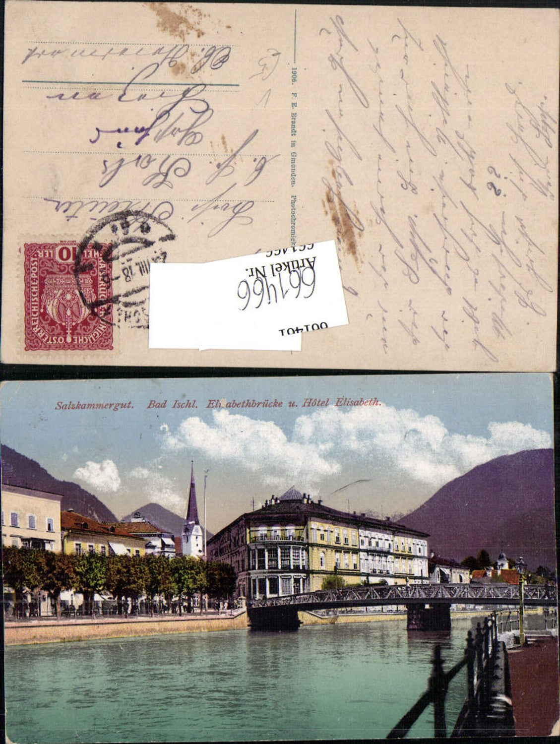 661466,Bad Ischl Elisabethkirche Hotel Elisabeth pub Brandt 321