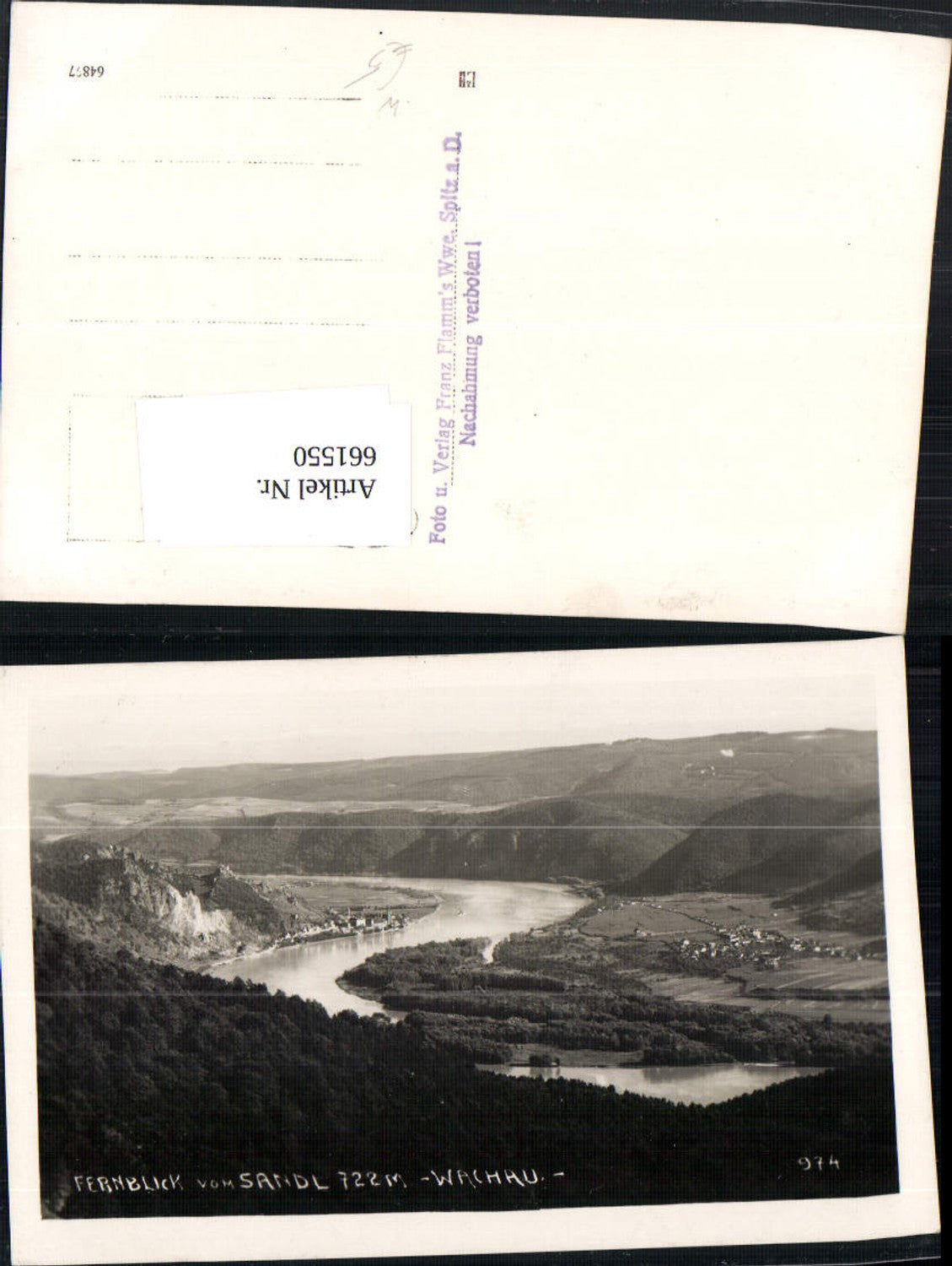 661550,Foto Ak Fernblick vom Sandl Wachau Blick auf Dürnstein