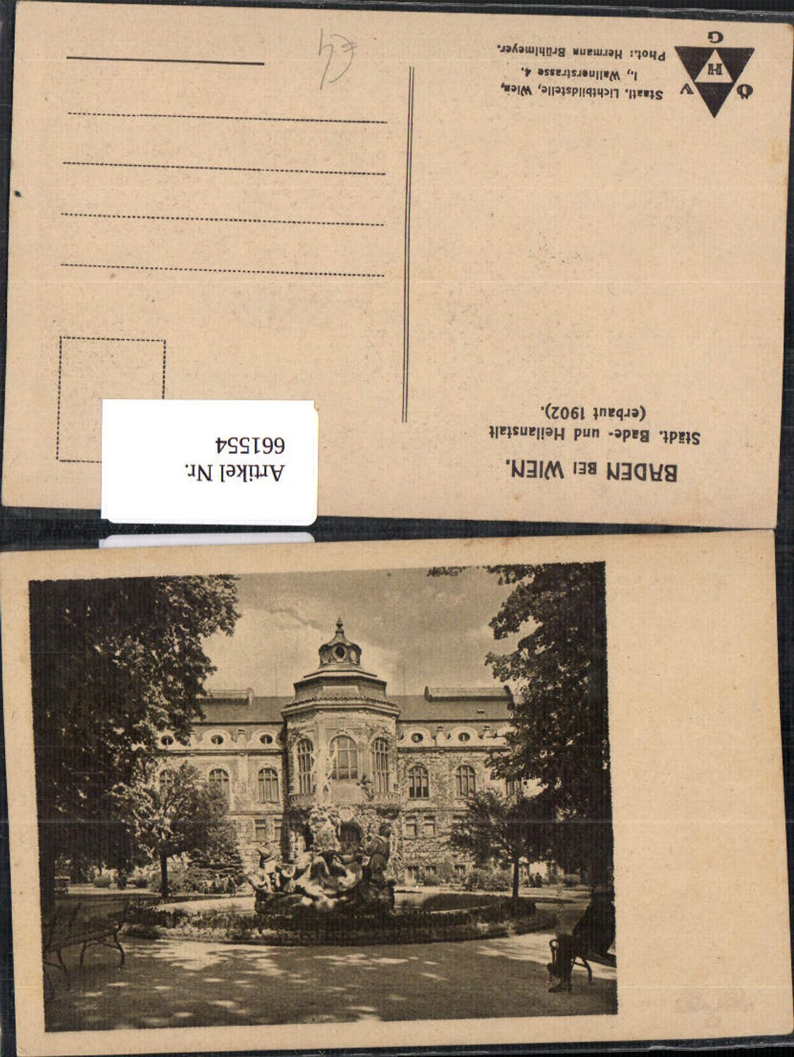 661554, Baden near Vienna, Municipal Bath and Sanatorium
