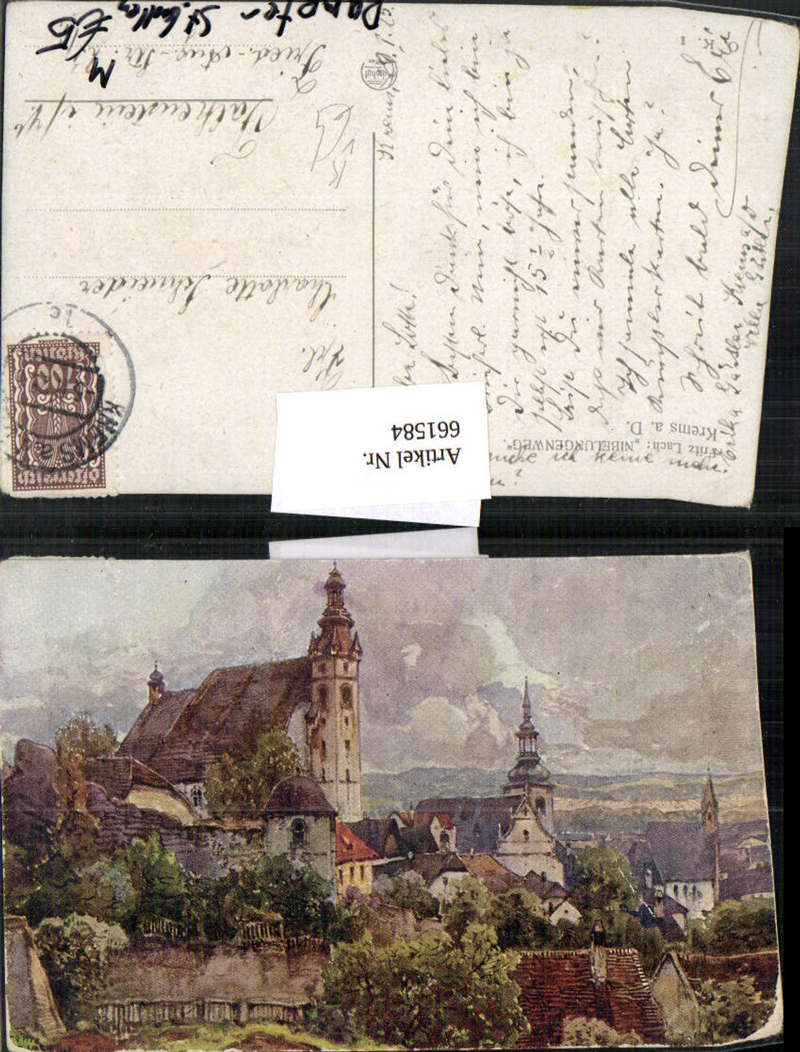 661584,Künstler Ak Fritz Lach Nibelungenweg Krems a. d. Donau pub Kilophot