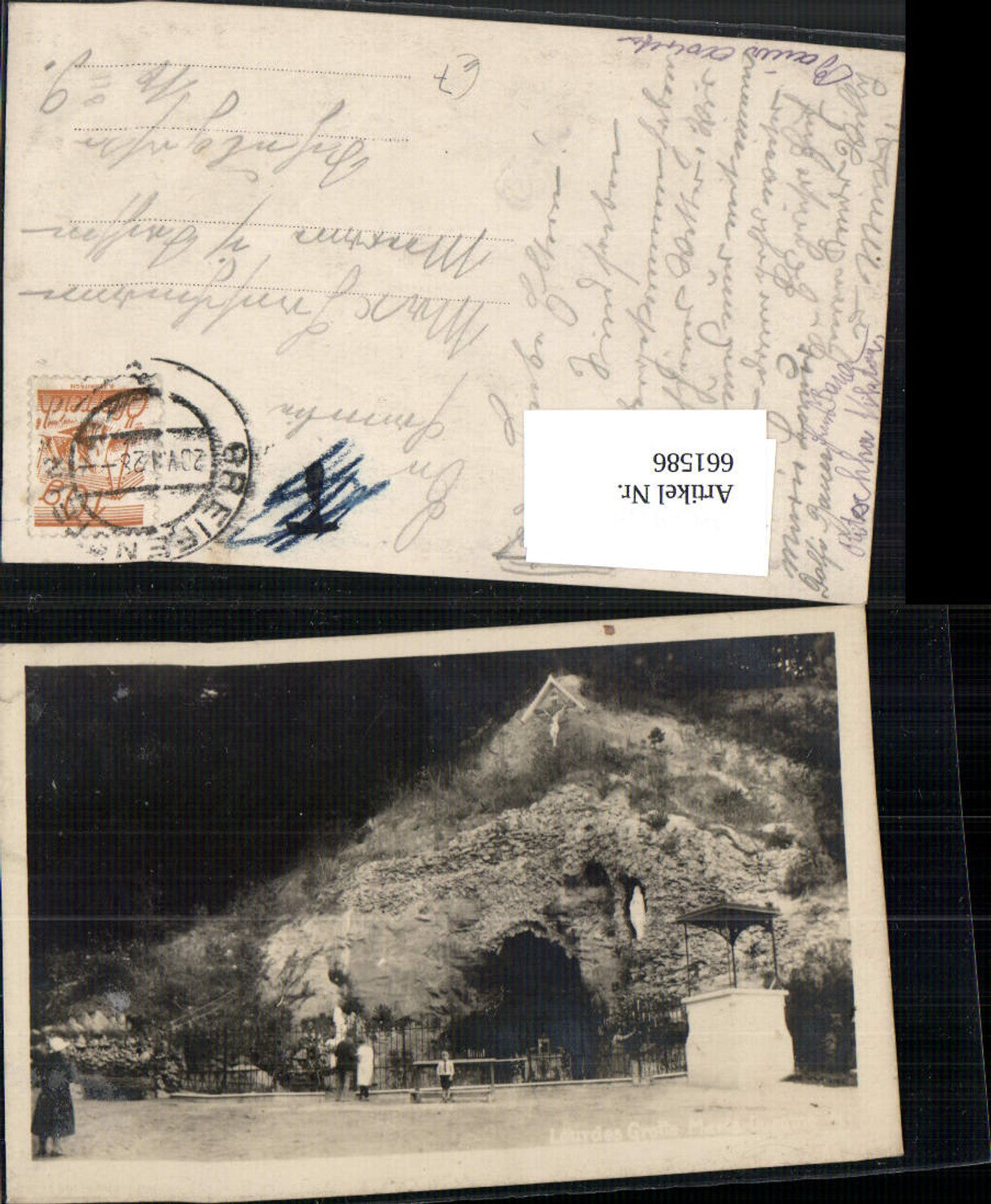 661586,Foto Ak Lourdes Grotte Maria Gugging Klosterneuburg