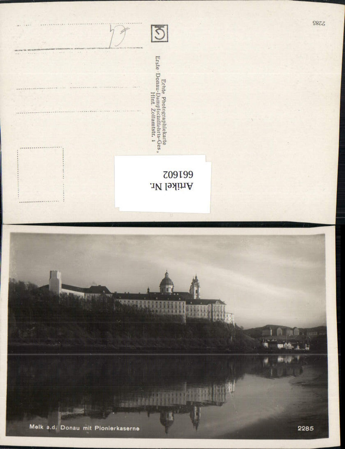 661602, Photo Ak Melk on the Danube with Pioneer Barracks