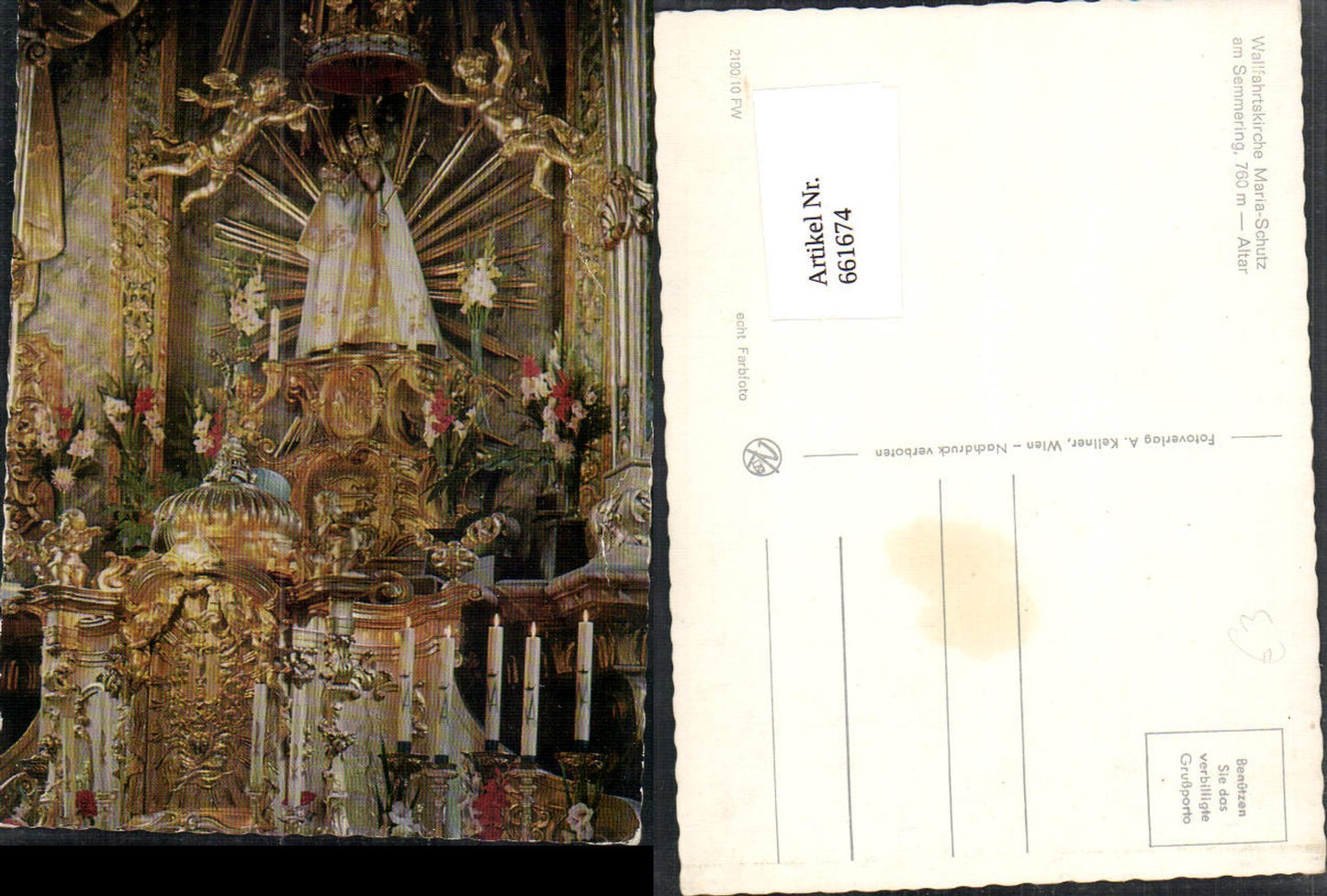 661674, Photo: Maria Schutz am Semmering, Schottwien Pilgrimage Church, Interior View