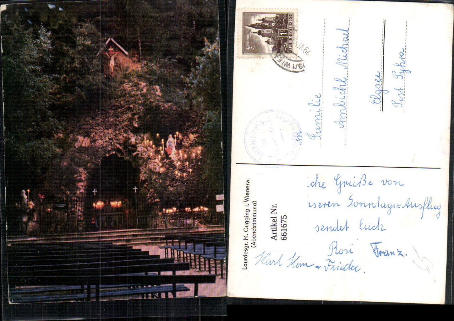661675,Lourdesgrotte Maria Gugging Abendstimmung Klosterneuburg