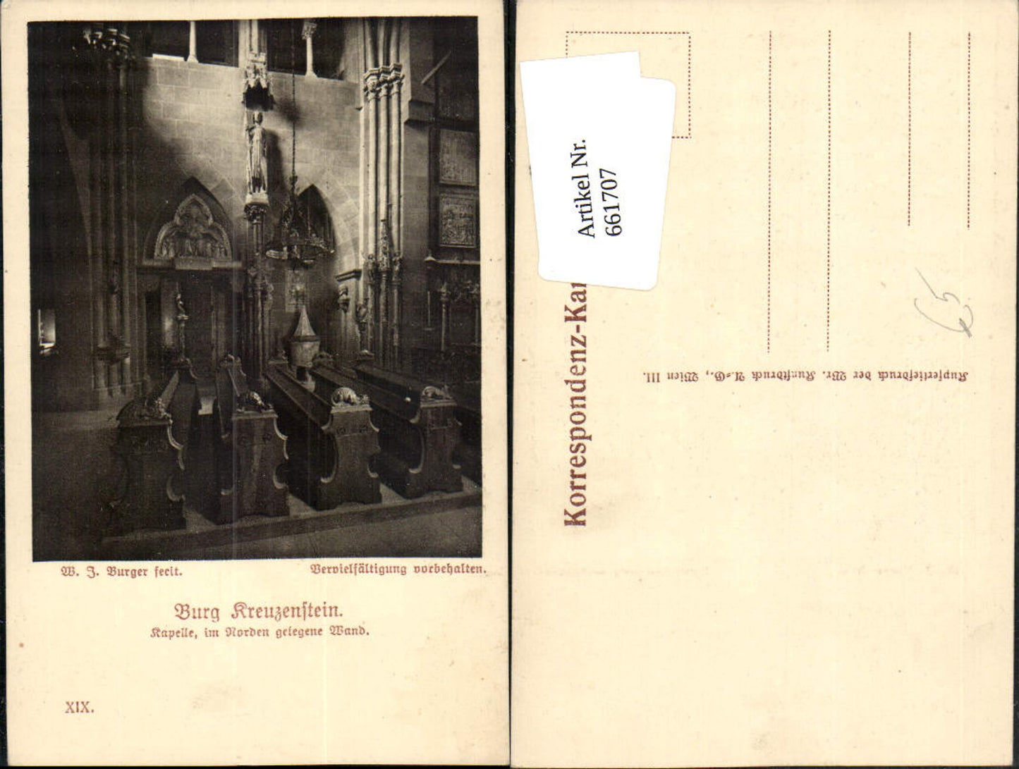 661707,Leobendorf Burg Kreuzenstein Kapelle Innenansicht