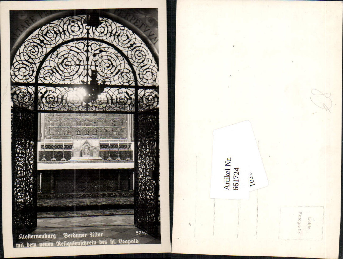 661724,Foto Ak Klosterneuburg Verduner Altar Reliquienschrein Hl. Leopold
