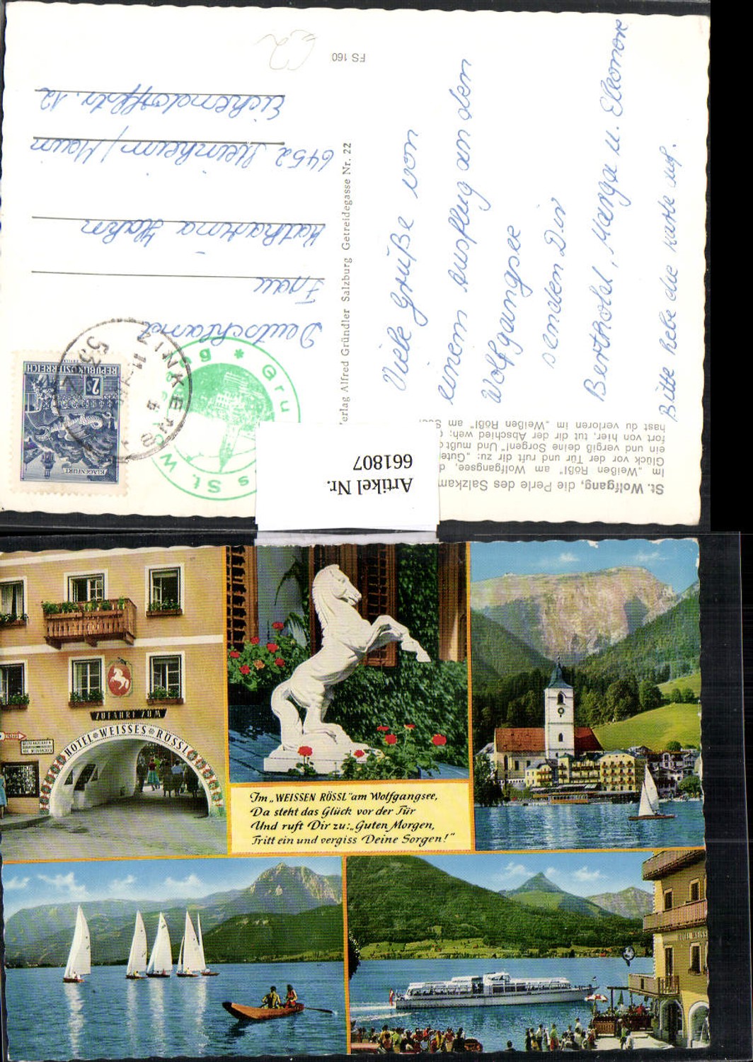 661807,Mehrbild Ak St. Wolfgang im Salzkammergut Weisses Rössl Schiff Dampfer