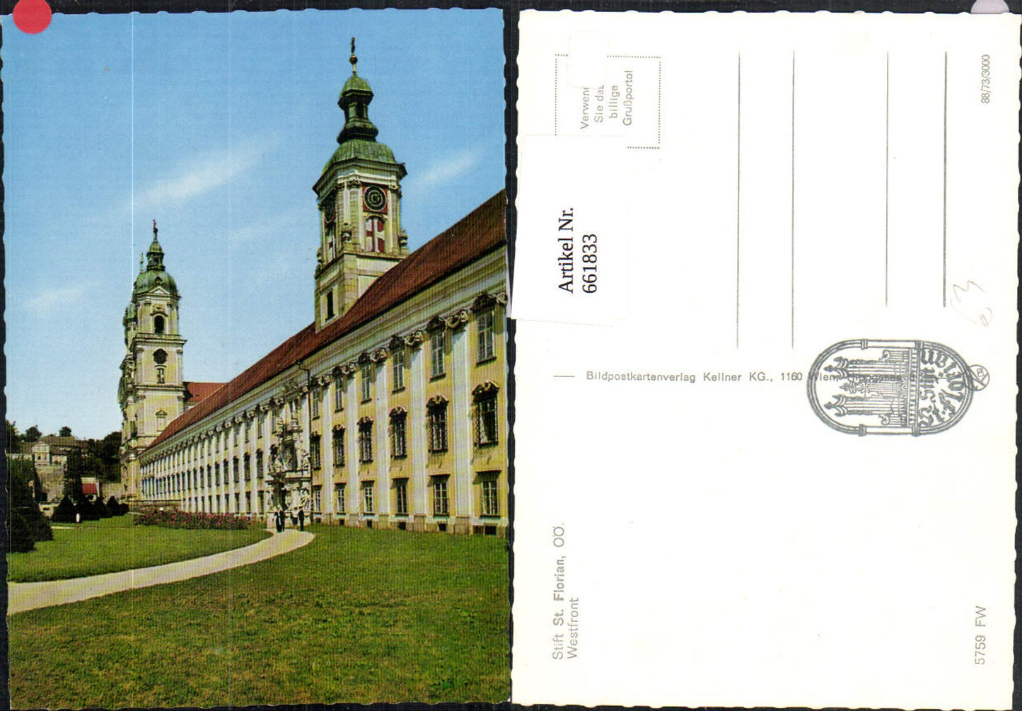 661833,St Florian Stift Westfront
