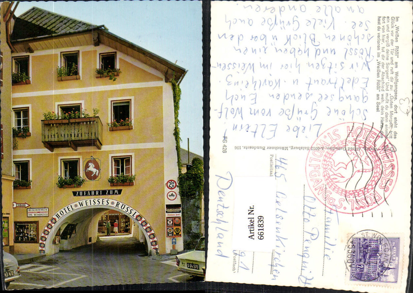 661839,St Wolfgang im Salzkammergut Weisses Rössl Zufahrt