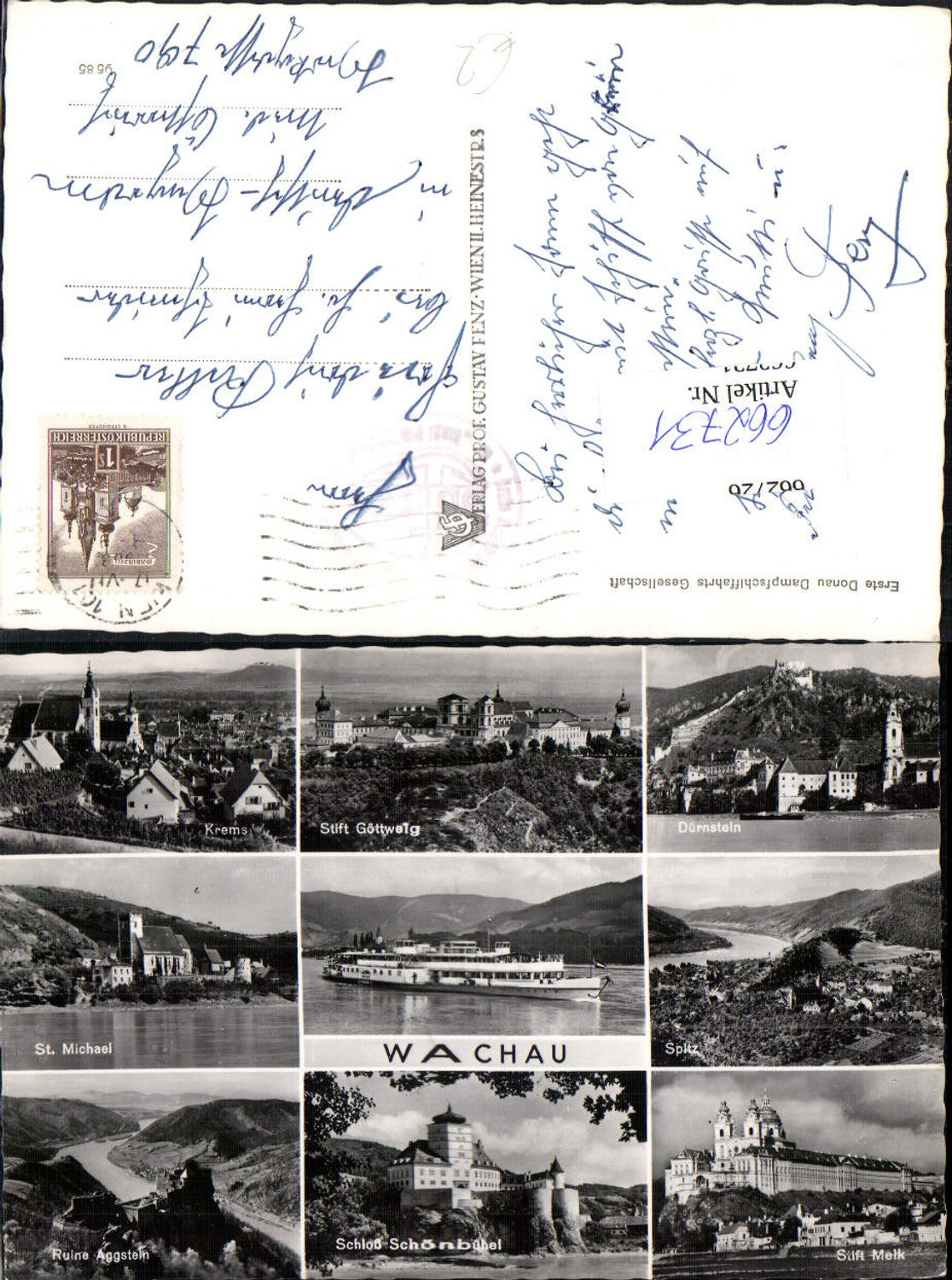 662731,Wachau Dampfer Schiff St. Michael Göttweig Dürnstein Krems Aggstein Spitz
