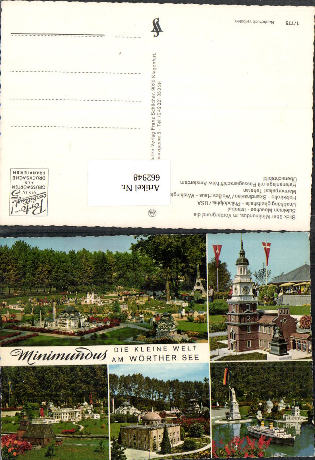 662948,Mehrbild Ak Klagenfurt am Wörthersee Minimundus