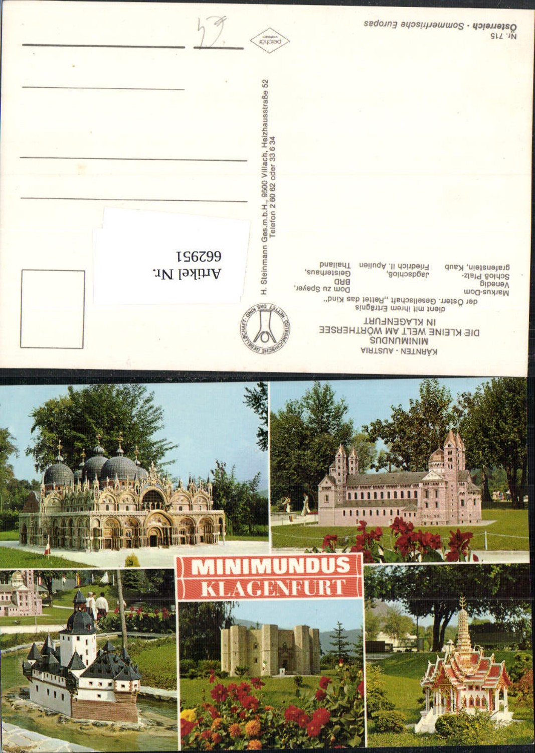 662951,Mehrbild Ak Klagenfurt am Wörthersee Minimundus