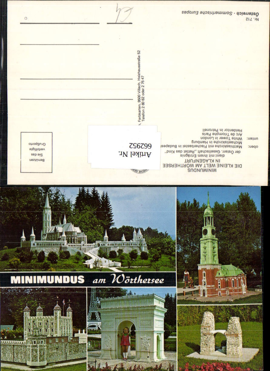 662952,Mehrbild Ak Klagenfurt am Wörthersee Minimundus