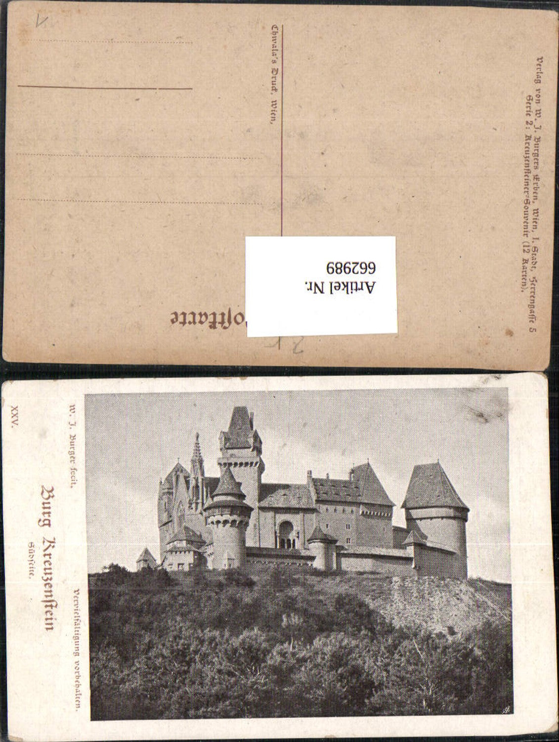662989,W.J. Burger Burg Kreuzenstein bei Korneuburg Leobendorf