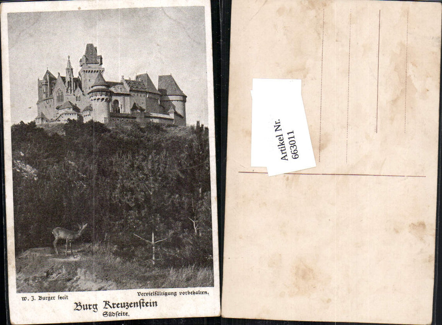 663011,W.J. Burger Burg Kreuzenstein bei Korneuburg Leobendorf