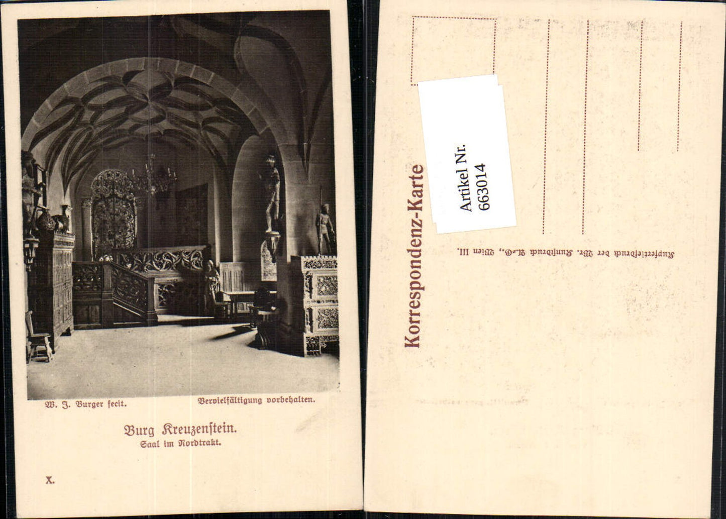 663014,W.J. Burger Burg Kreuzenstein bei Korneuburg Leobendorf