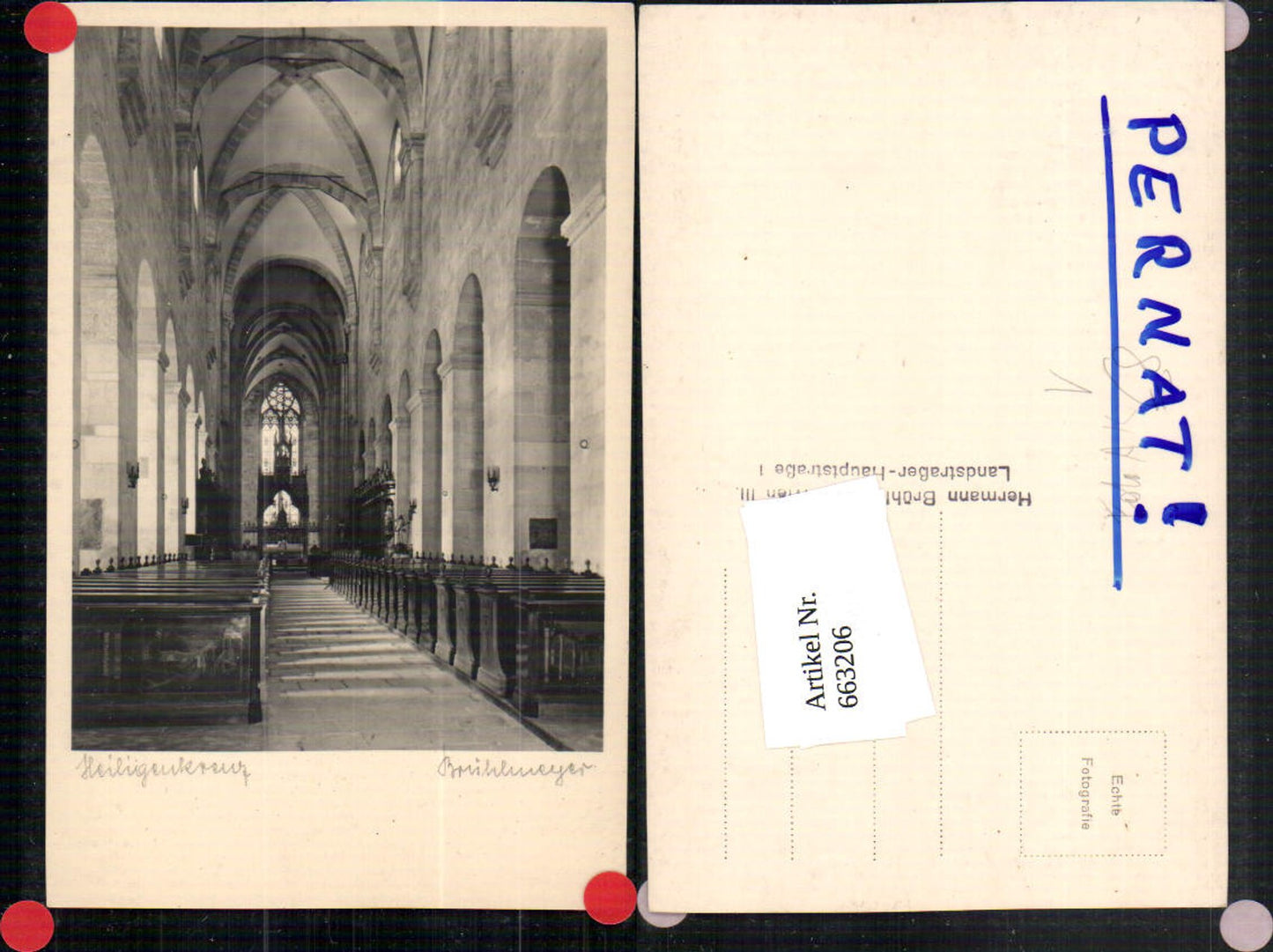 663206,Foto Ak Heiligenkreuz Innenansicht Stift pub Brühlmeyer