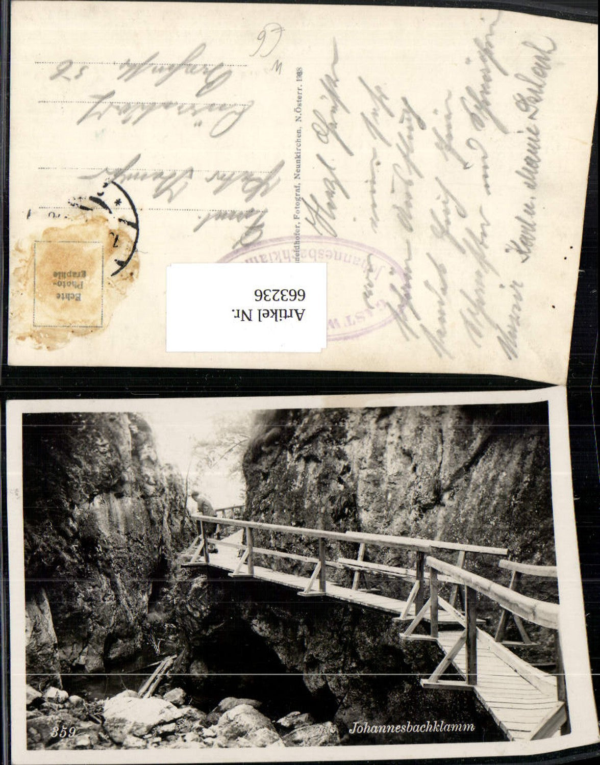663236,Foto Ak Johannesbachklamm Würflach