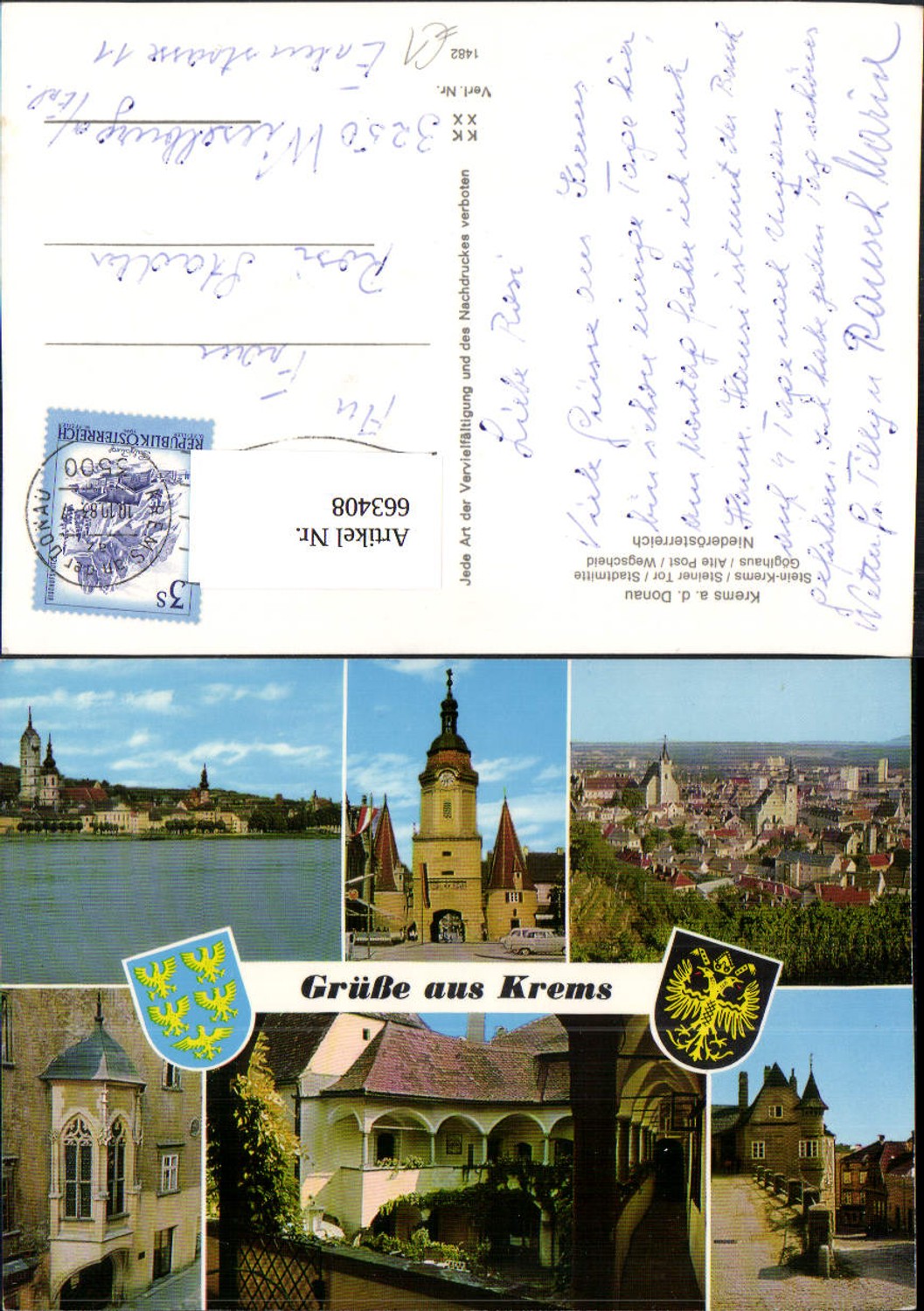 663408,Mehrbild Ak Krems a. d. Donau Stein-Krems Steiner Tor Stadtmitte