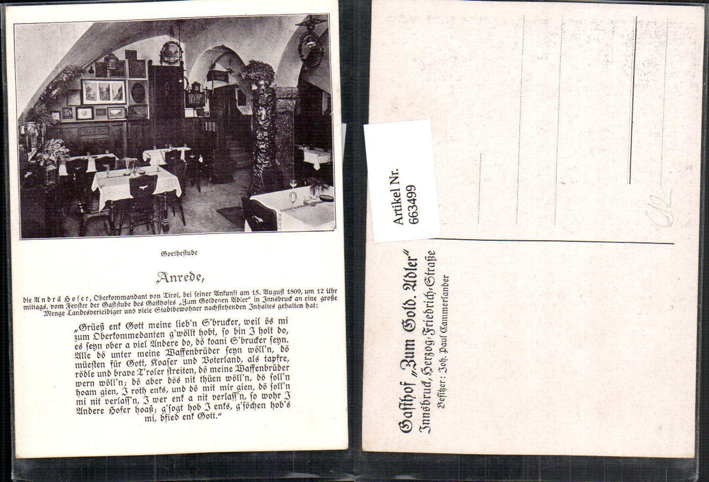 Alte Ansichtskarte – Old Postcard