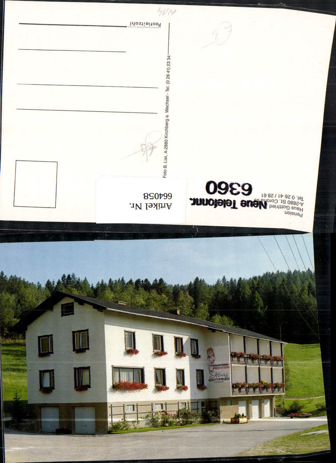 664058,St Corona a. Wechsel Pension Haus Gottfried