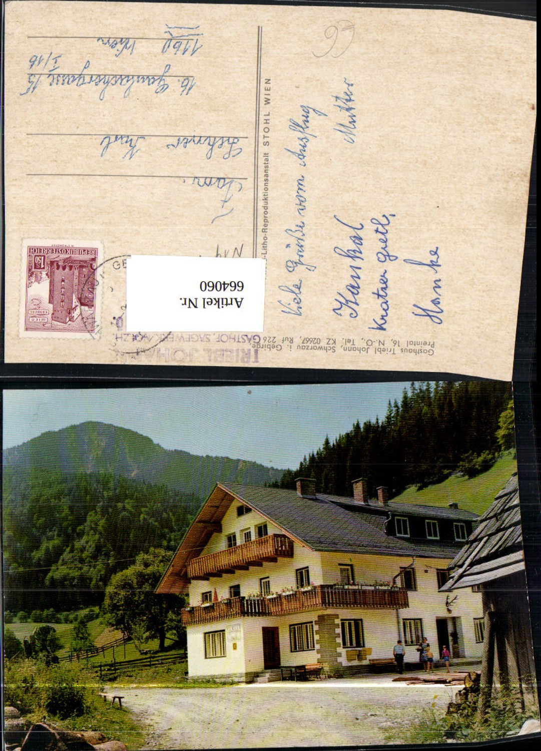 664060,Schwarzau i. Gebirge Gasthaus Triebl