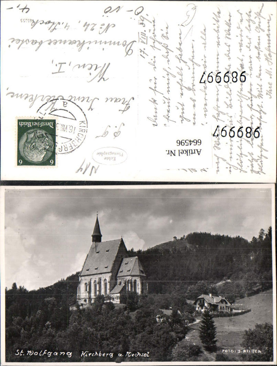 664596,Foto Ak St Wolfgang Kirchberg a. Wechsel pub J. Reitter