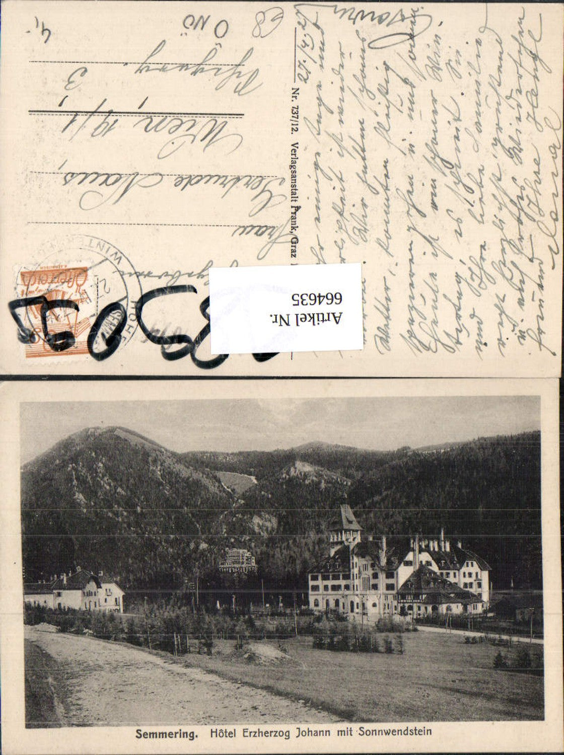 664635,Semmring Hotel Erzherzog Johann mit Sonnwendstein