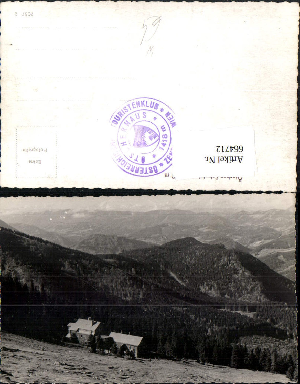 664712,Foto Ak Ötscher Schutzhaus Lackenhof Gaming