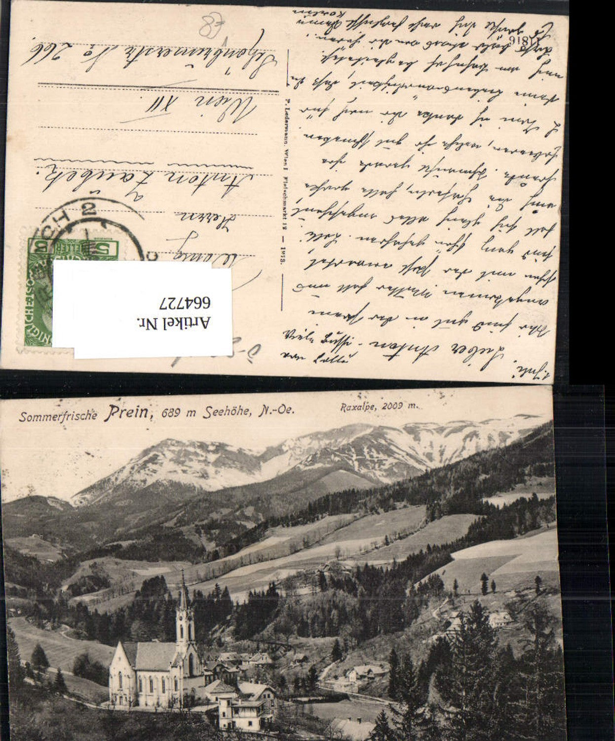664727,Prein a. d. Rax Raxalpe Reichenau an der Rax pub P. Ledermann 11816