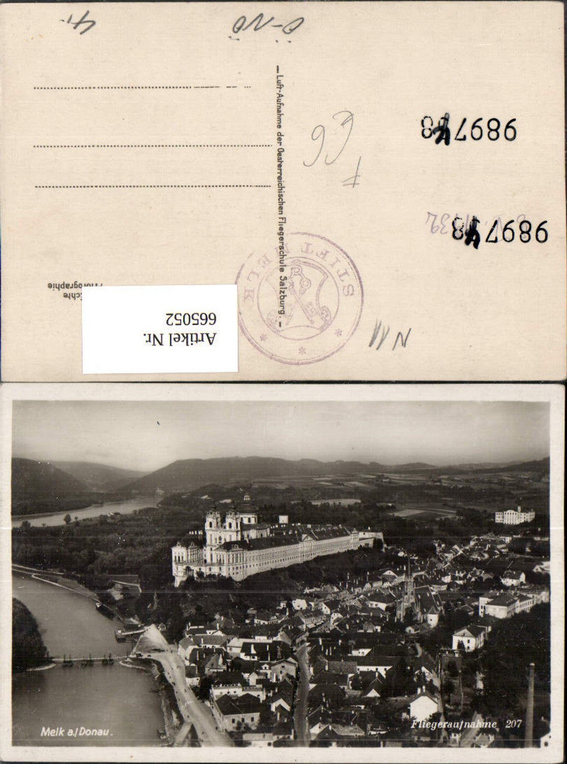 665052, Aerial photograph of Melk an der Donau Abbey