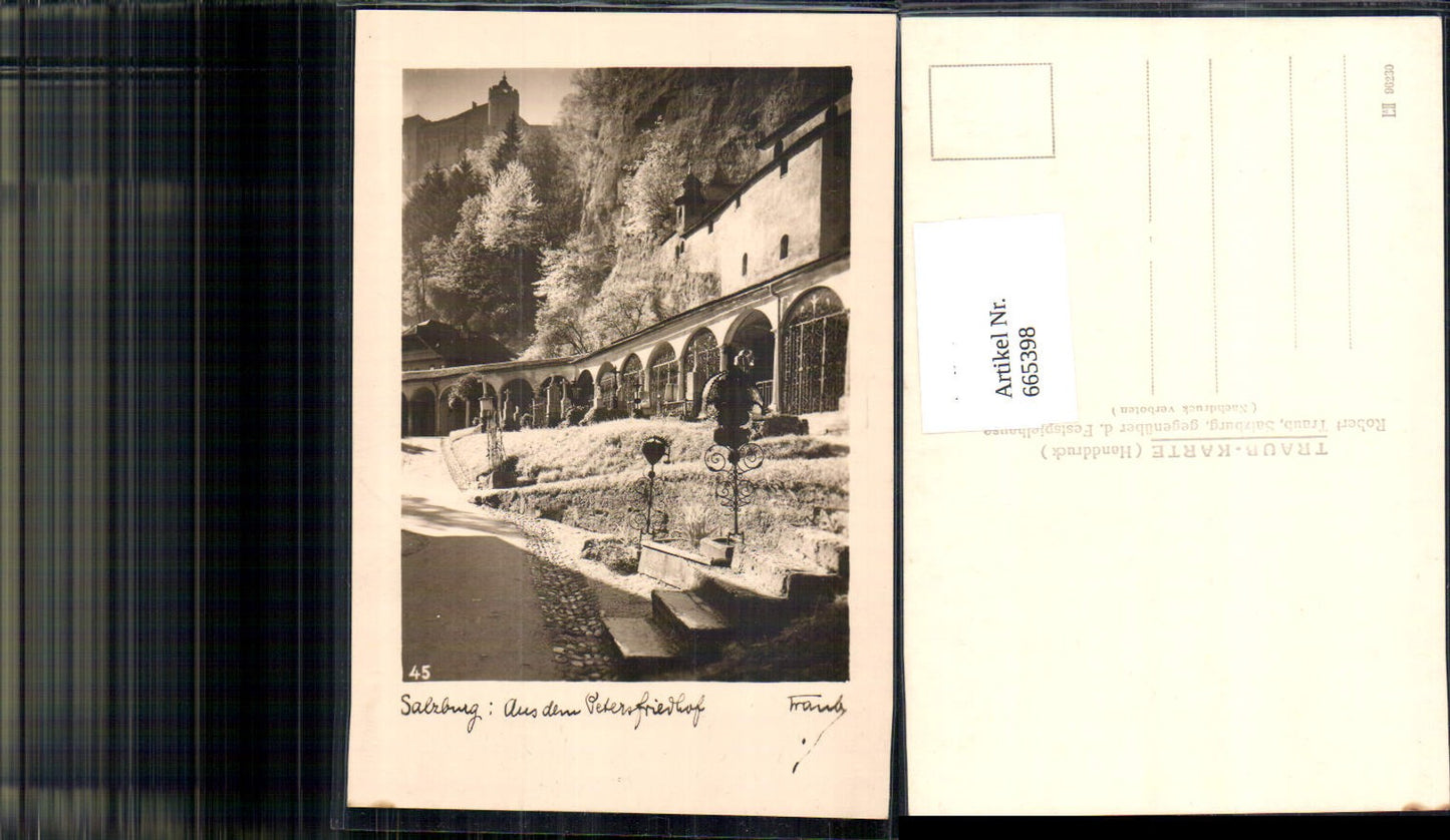 665398,Foto-AK Salzburg St. Peter Friedhof pub Robert Traub Fotokunst 45