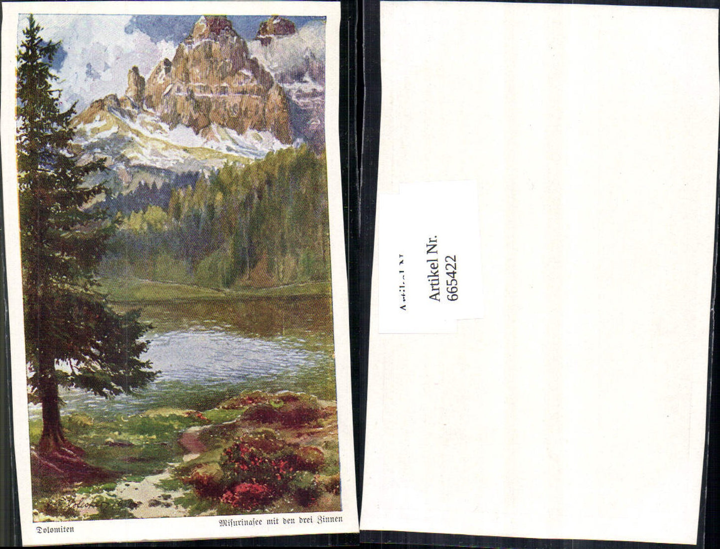 665422,REPRO Deutscher Schulverein Misurinasee Drei Zinnen Dolomiten