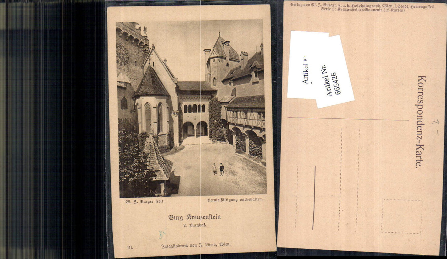 665426,W. Burger Burg Kreuzenstein bei Leobendorf Korneuburg