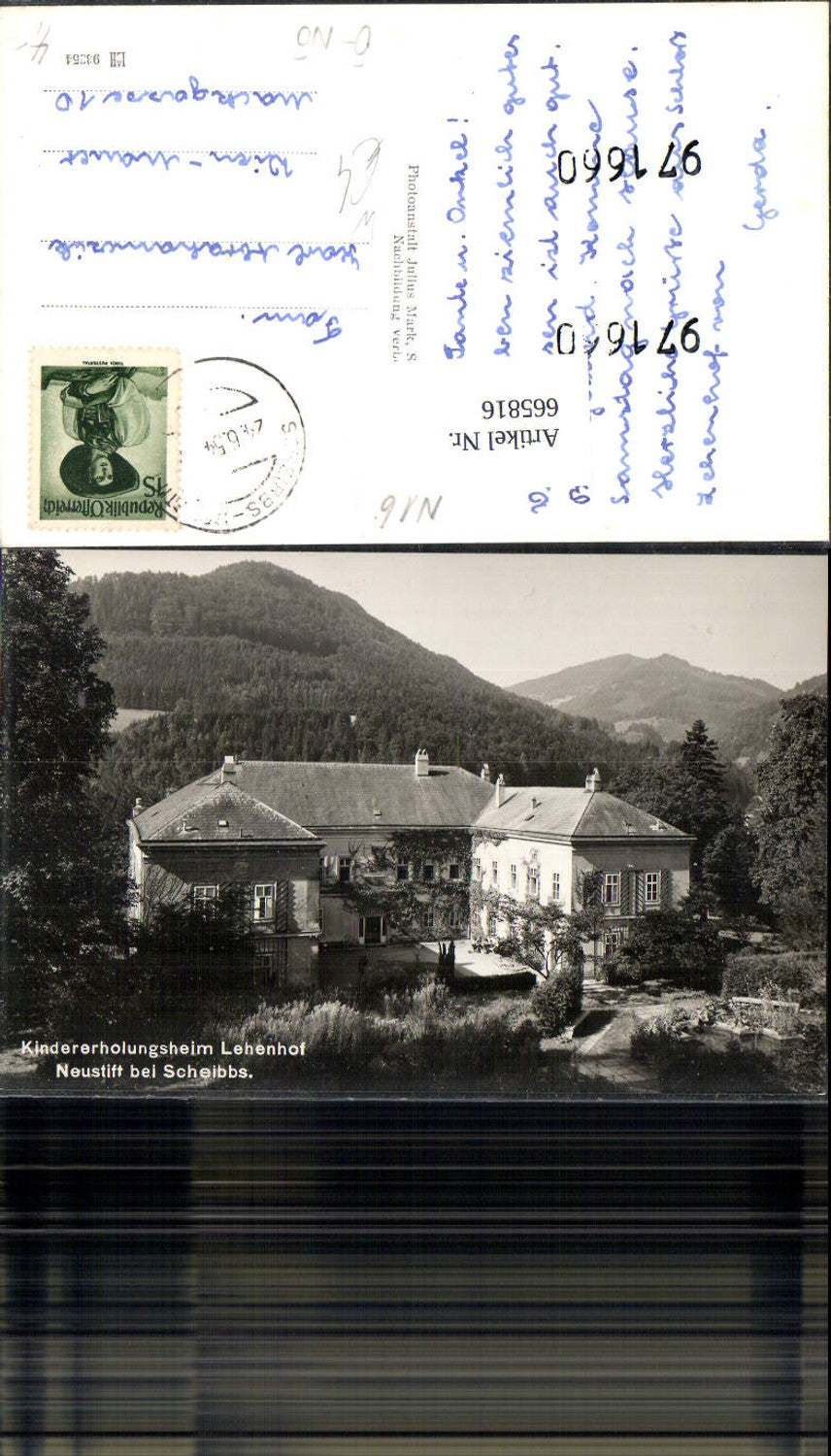 665816,Foto Ak Neustift b. Scheibbs Kindererholungsheim Lehenhof