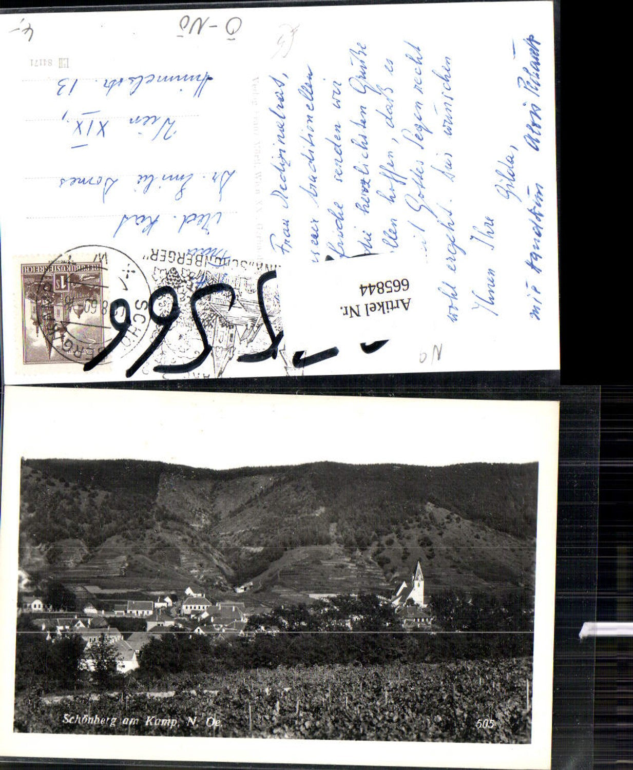 665844,Foto Ak Schönberg a. Kamp