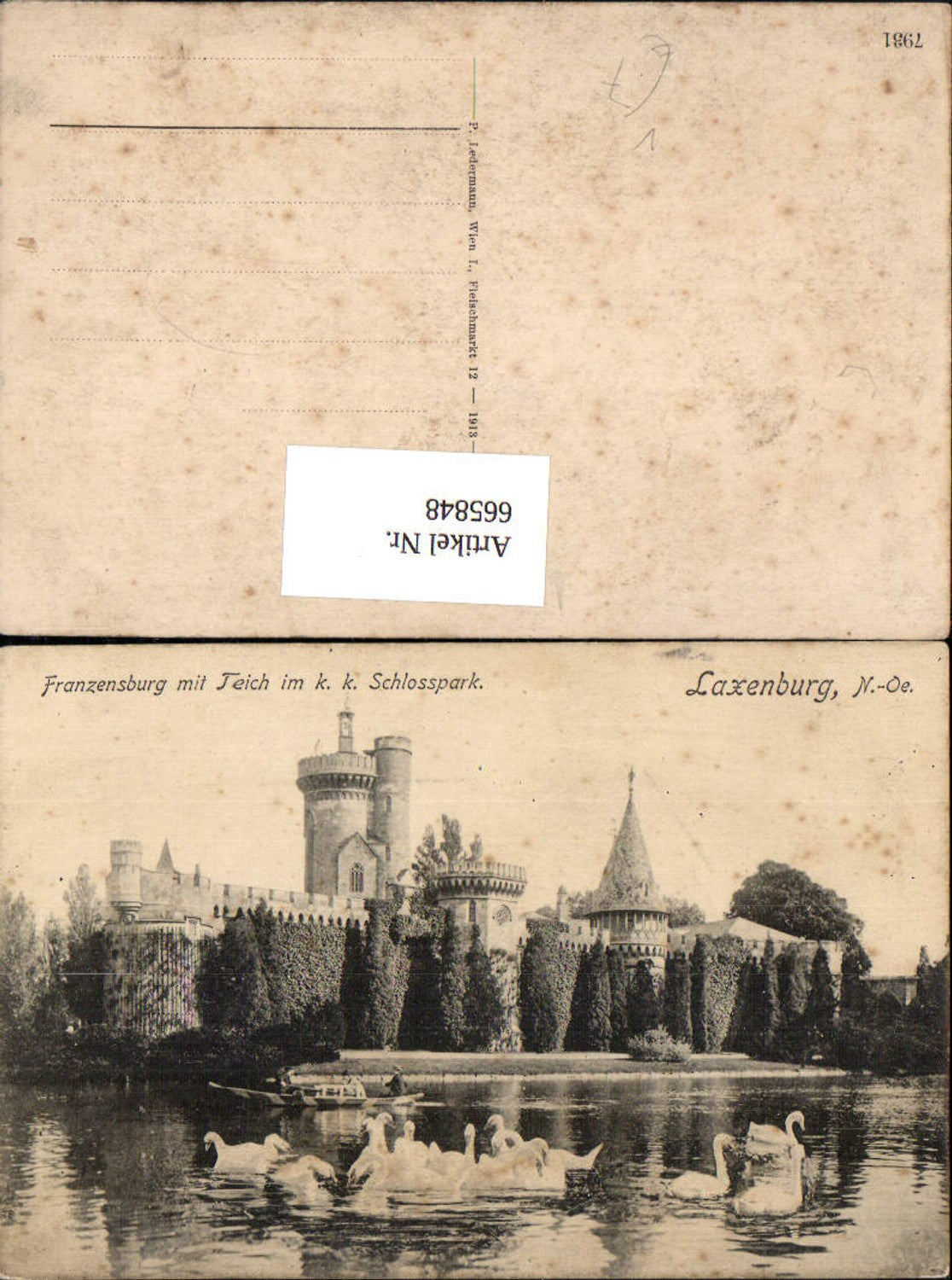 665848,Laxenburg Franzensburg Schlosspark Schwan Boot pub Ledermann 7931