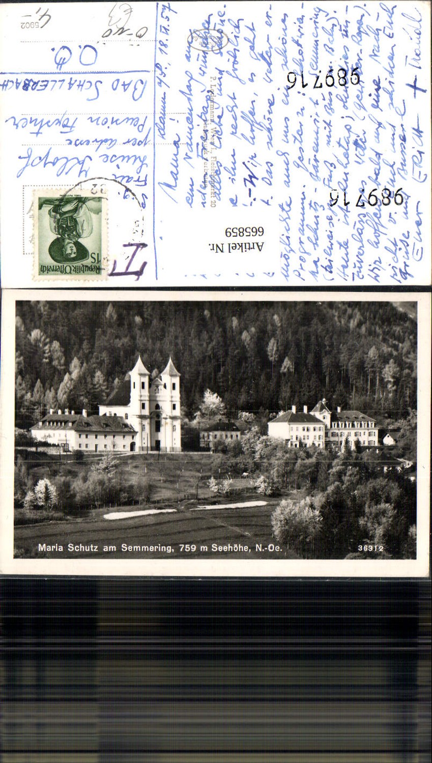 665859,Foto Ak Maria Schutz a. Semmering Schottwien