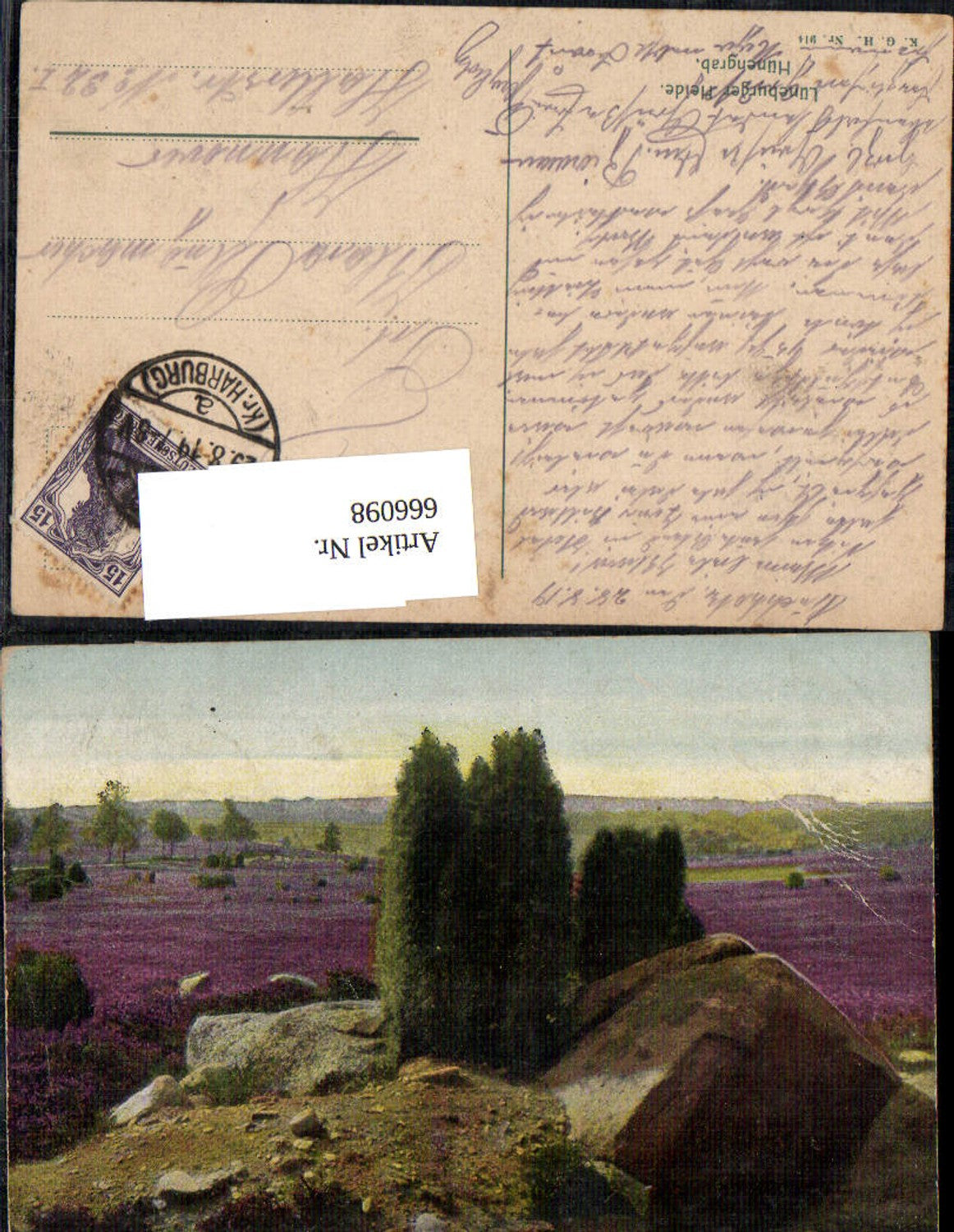 666098,Lüneburger Heide Hünengrab Stp. Buchholz Kr. Harburg