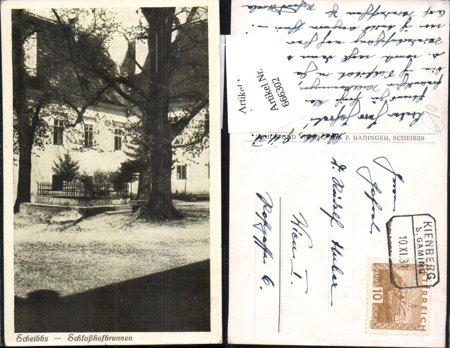 666302,Scheibbs Partie Baum Schlosshofbrunnen Brunnen