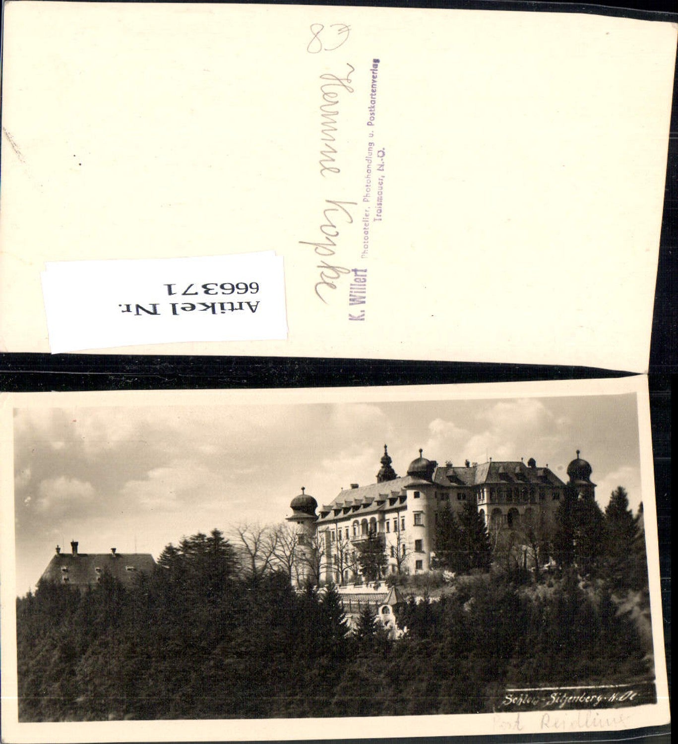 666371,Foto Ak Schloss Sitzenberg Sitzenberg-Reidling