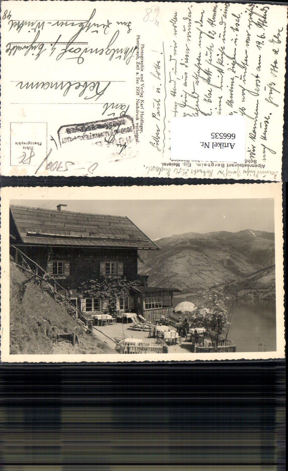 666535,Foto Ak Zell am See Alpenrestaurant Bergheim Bergheim-Eckelhart