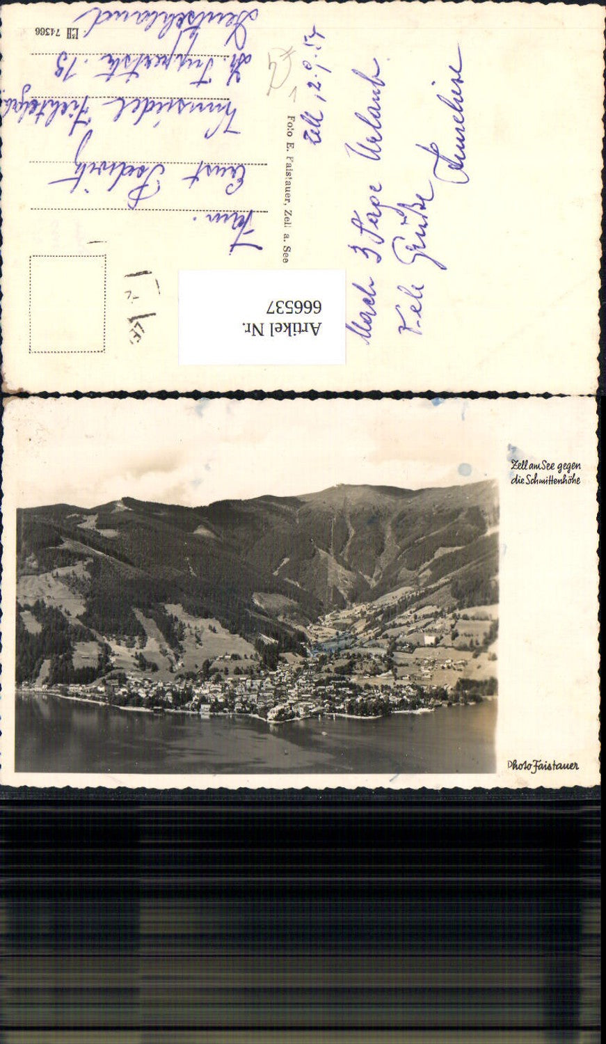 666537,Foto Ak Zell am See geg. Schmittenhöhe pub E. Faistauer