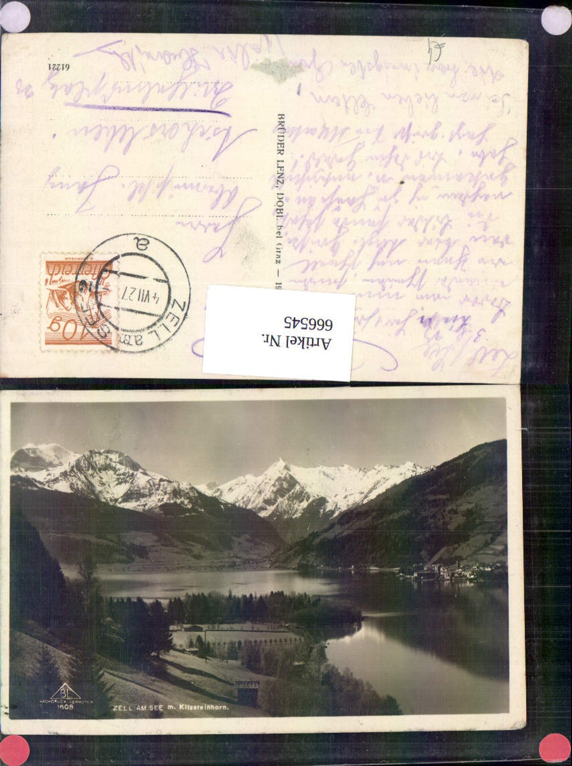 666545,Foto Ak Zell am See m. Kitzsteinhorn