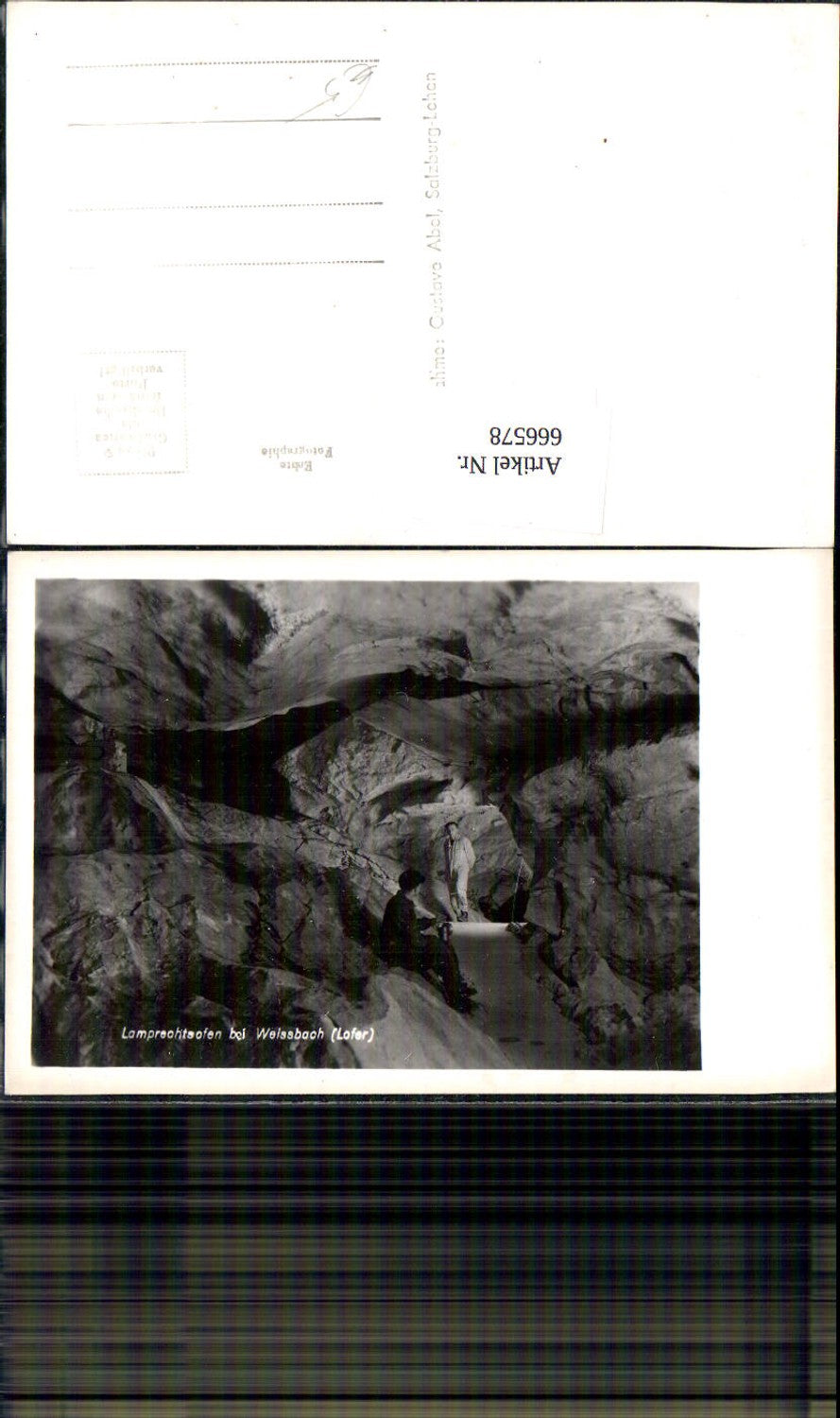 666578,Foto Ak Lamprechtsofen b. Weißbach b. Lofer Ansicht Höhle