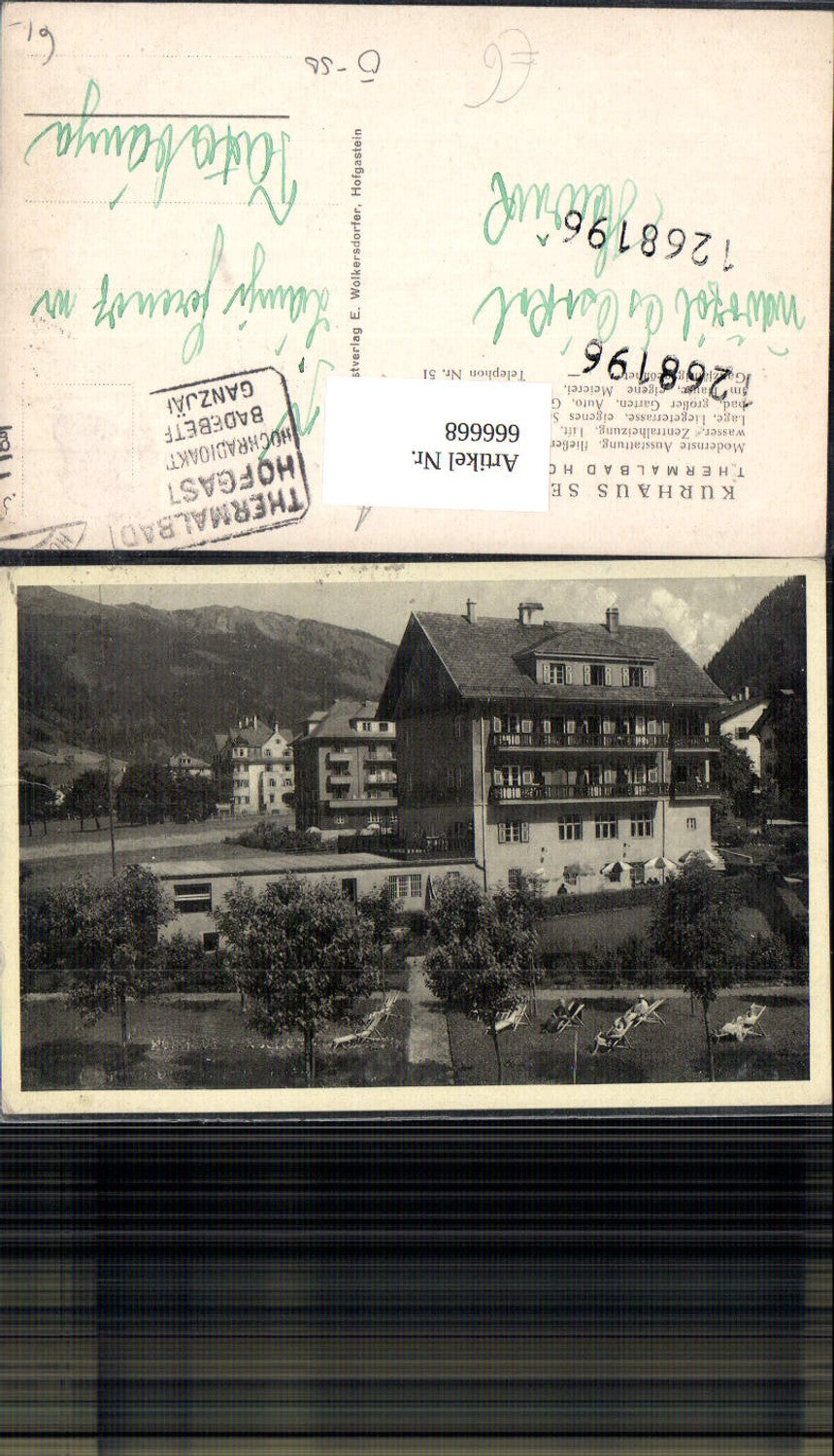 666668,Bad Hofgastein Kurhaus Sendlhof
