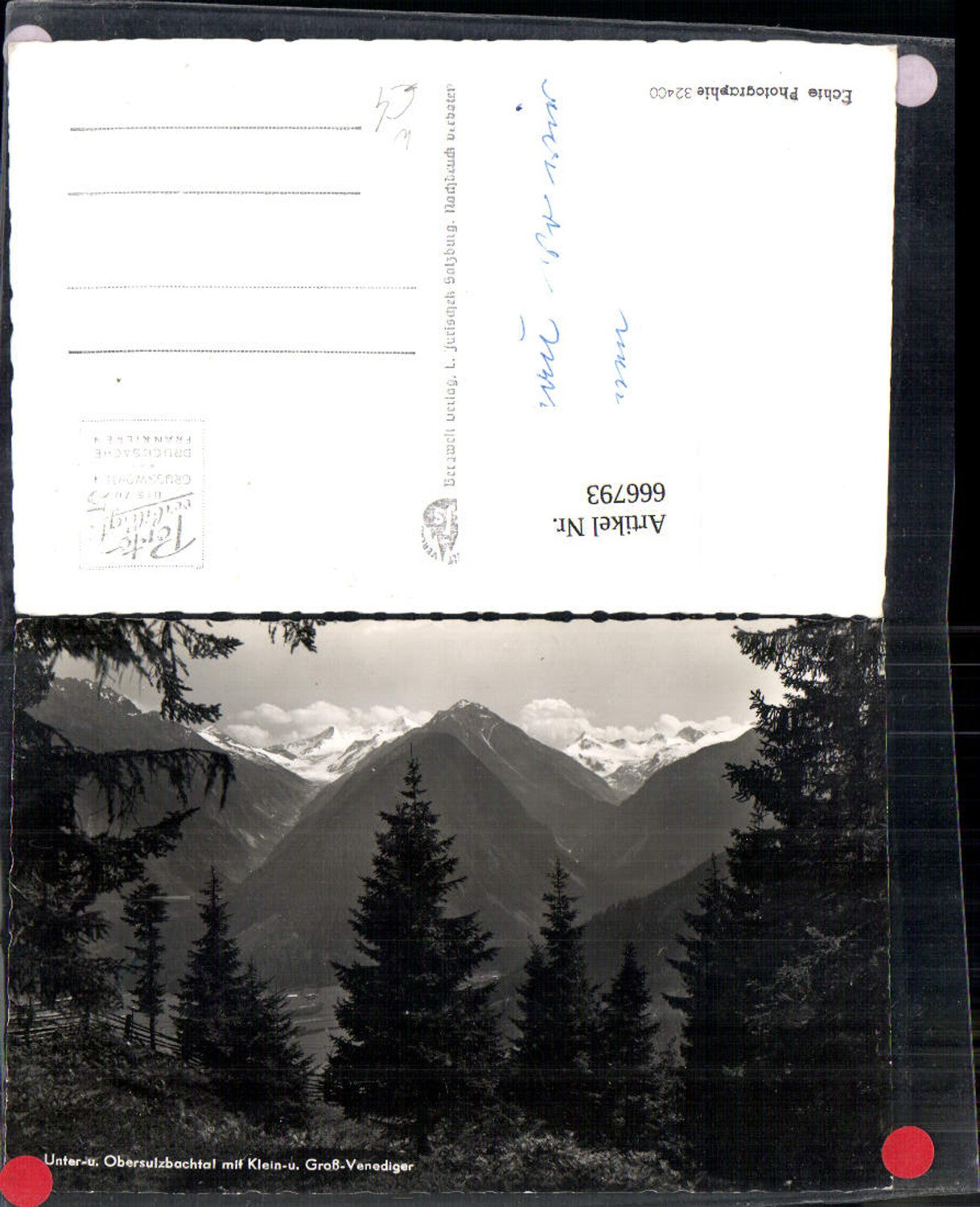 666793,Foto Ak Neukirchen am Großvenediger Unter- u. Ober-Sulzbachtal m. Kl.- u. Großvenediger