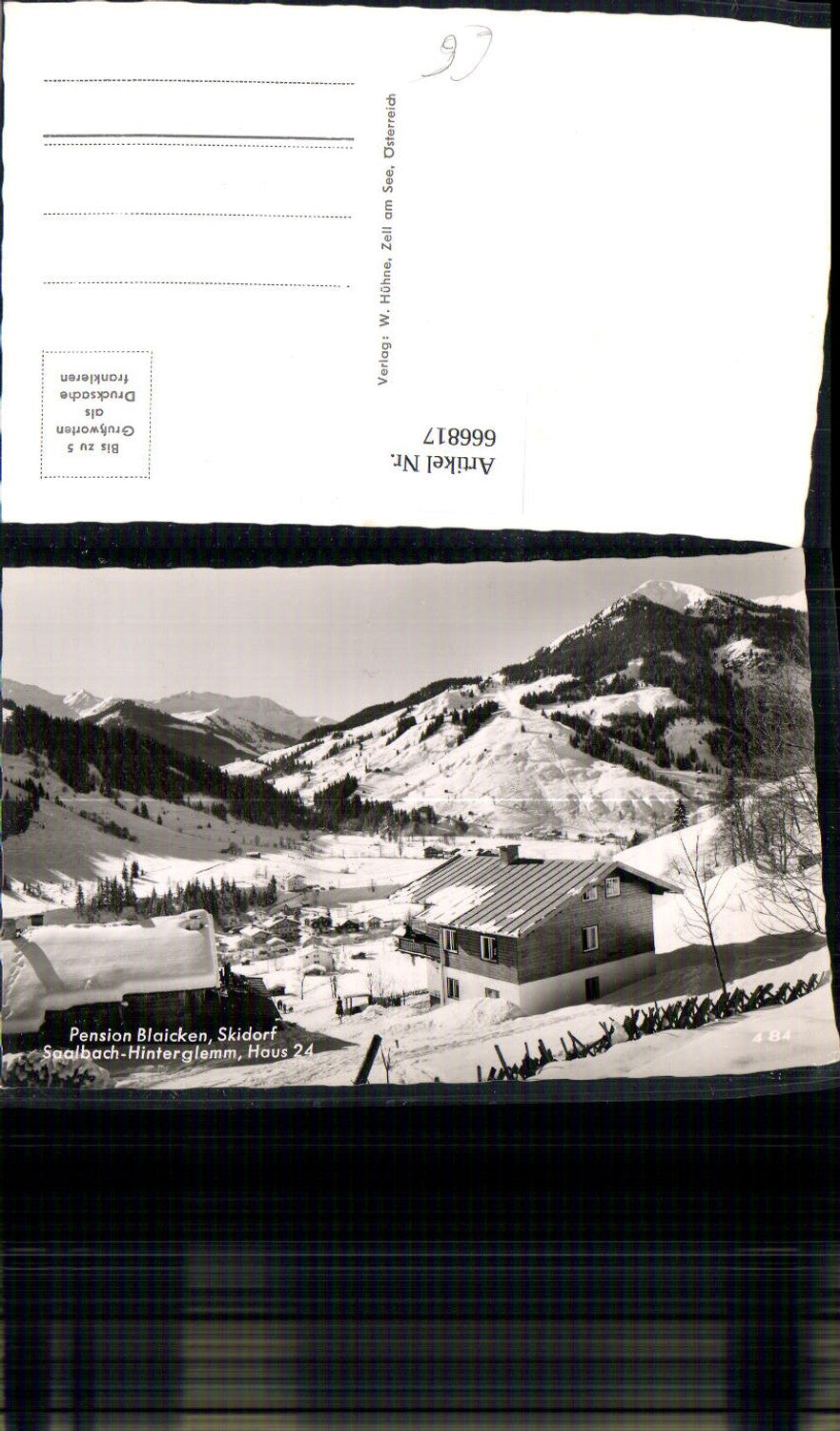 666817,Foto Ak Pension Blaicken Saalbach-Hinterglemm Haus 24 Winter