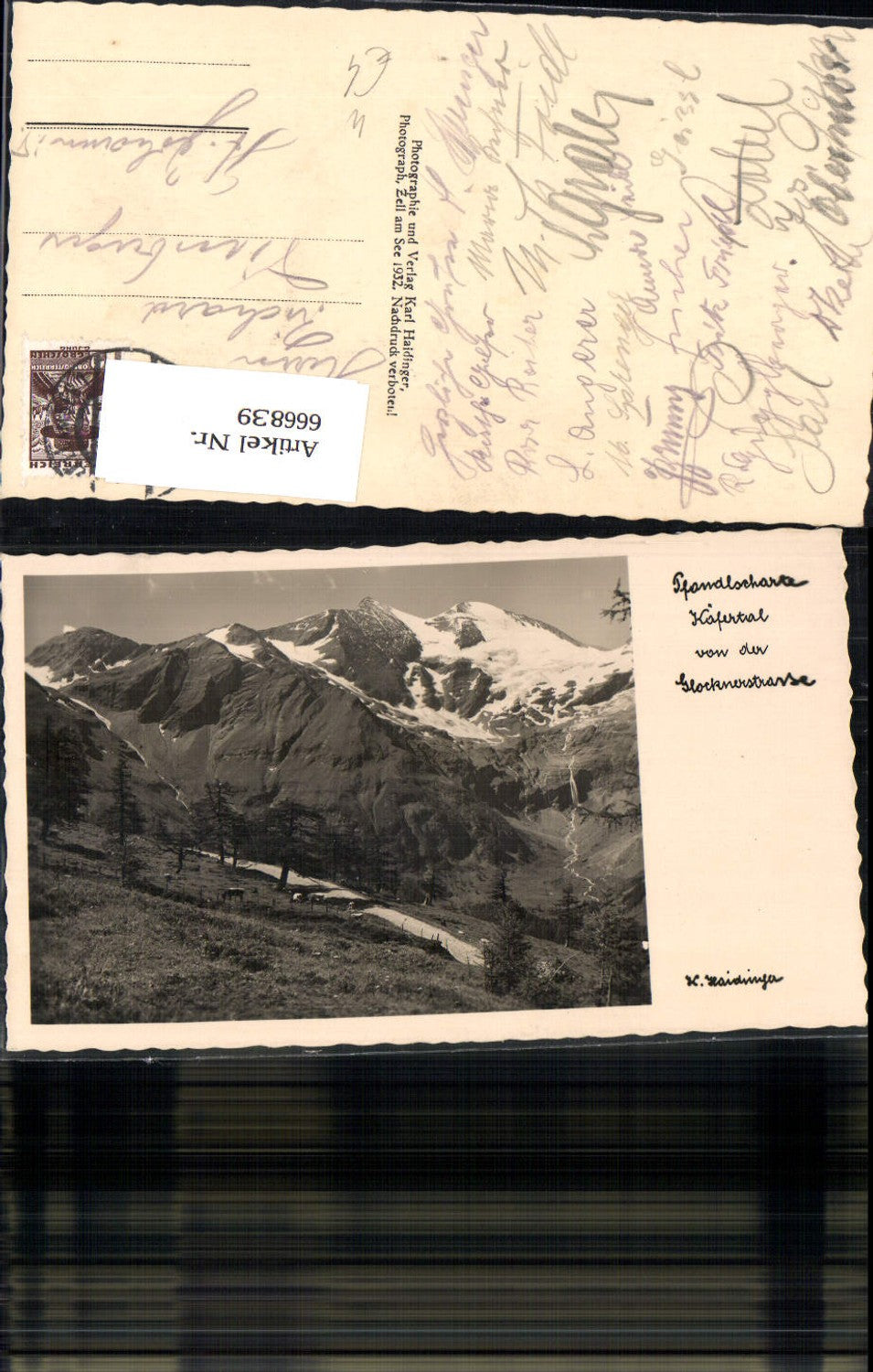 666839,Foto Ak Pfandlscharte Käfertal Fusch an der Grossglocknerstrasse